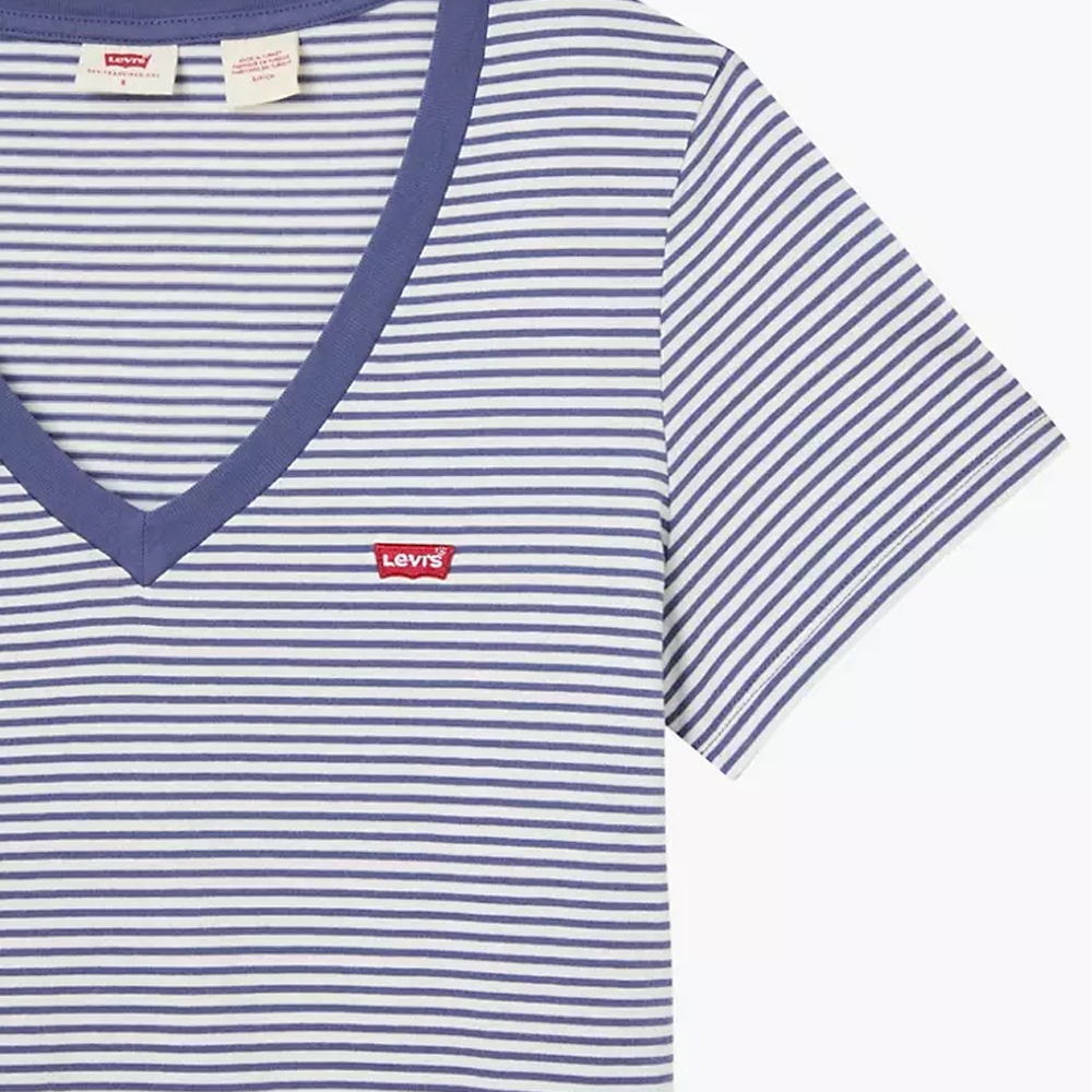 Levi's® The Perfect Tee VNeck Annalise Stripe | Fields of Sidmouth