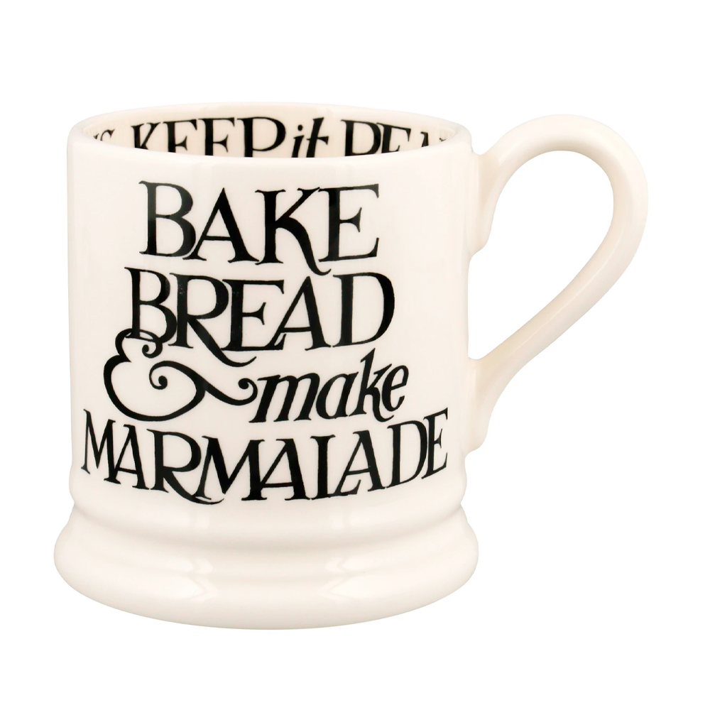 Emma Bridgewater Black Toast Bake Bread 1/2 Pint Mug  